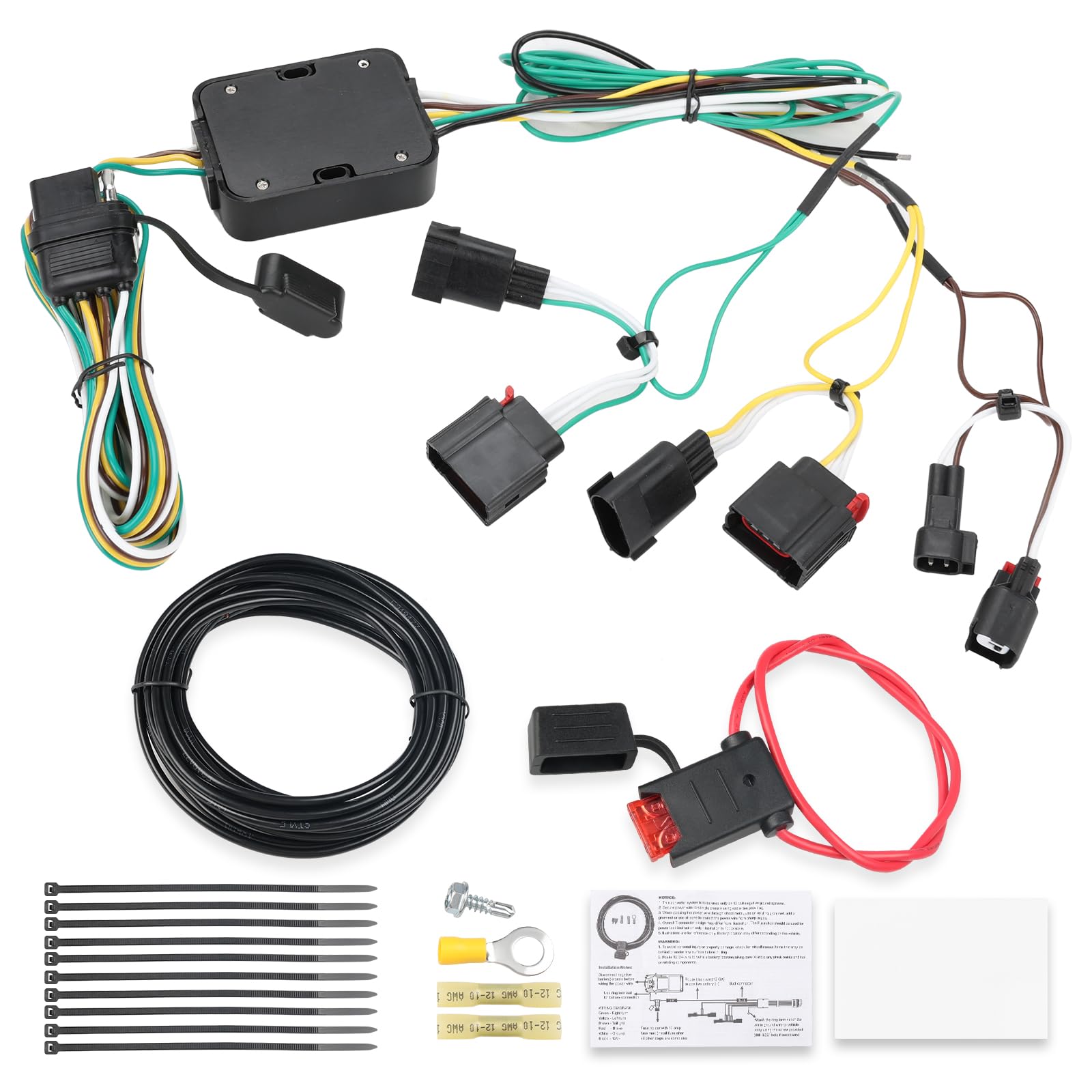 Photo 1 of WATERWICH 4-Pin Trailer Wiring Harness Compatible with 2014-2021 Jeep Grand Cherokee/ 2022-2022 Jeep Grand Cherokee WK Replacement for 56426 Trailer Hitch Wiring Harness
