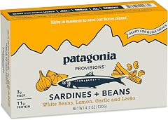 Patagonia Provisions Sardines & Beans | White Beans, Lemon, Garlic, and Leeks | Pack of 1