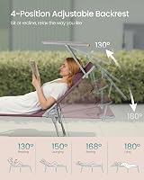 SONGMICS Sunbath Folding Lounger Deck Chair 193 x 53 x 29 cm Red GCB192R01 view 4