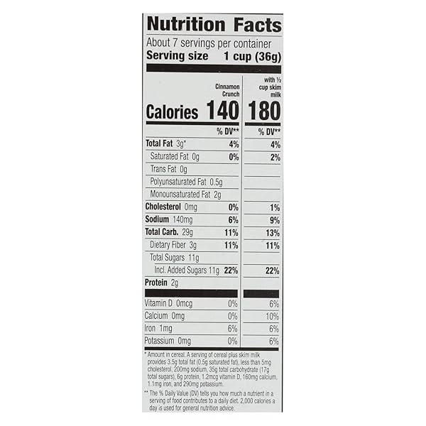 CASCADIAN FARM, CEREAL CINNAMON CRUNCH ORGANIC, 9.2 OUNCE