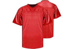 MESOSPERO Blank Practice Football Jersey Mesh Athletic Sports Football T-Shirt Black White Red