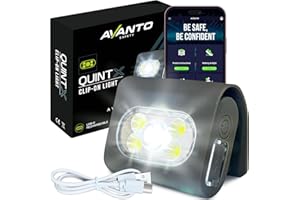 AVANTO LIFESTYLE AVANTO Elite Magnetic Clip On Flashlight, USB-C Rechargeable Running & Walking Lights - Dog Walking & Night Running Light