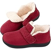 Zizor Women's Adjustable House Shoes Slippers Indoor Outdoor with Memory Foam, Warm Winter Fuzzy Lined Home Slippers
