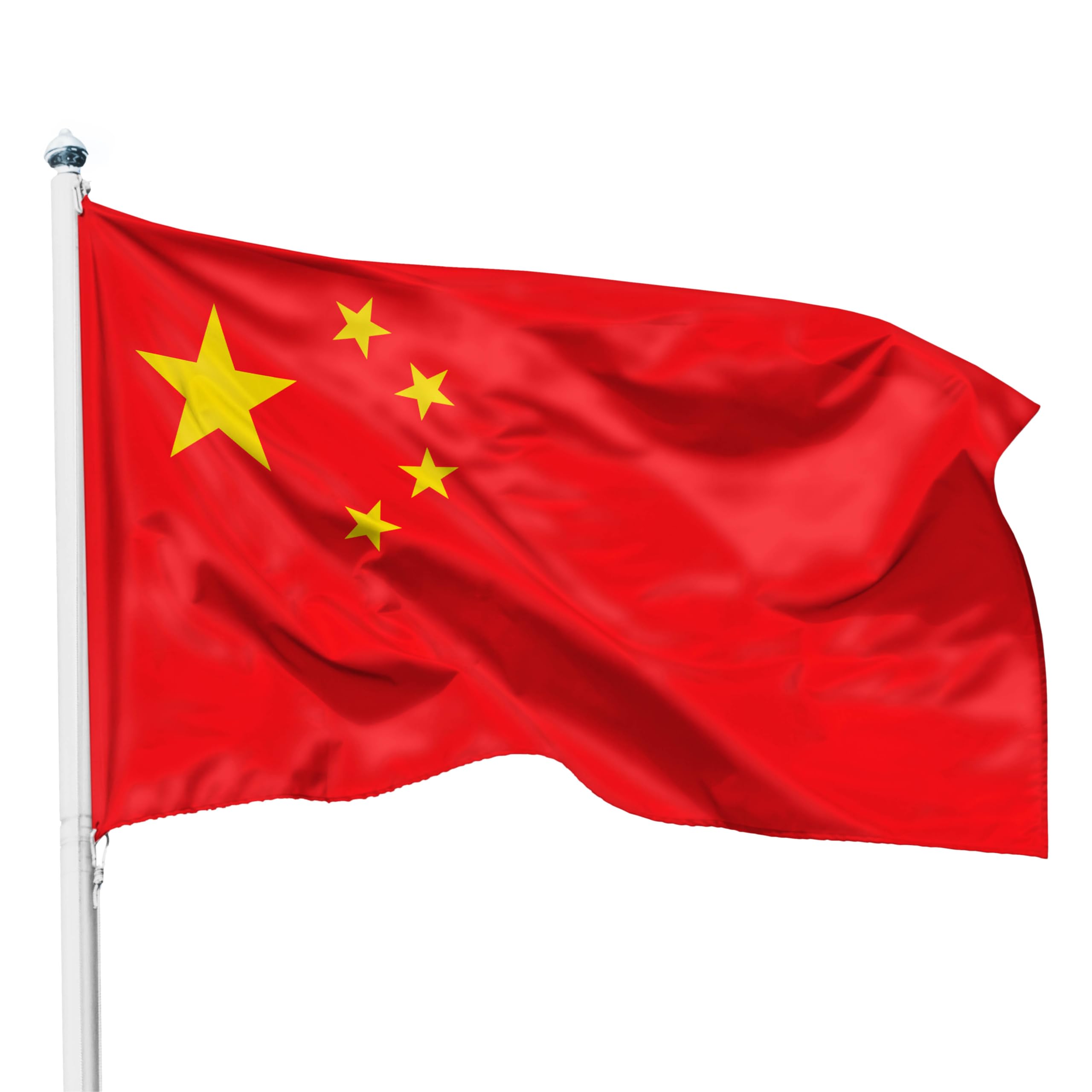 PHENO FLAGS China flag - Chinese flag 90 x 150 cm with brass eyelets - durable flag for flagpole - 100% polyester