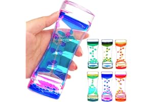 LEMOSTAAR Liquid Motion Bubbler Sensory Toys - 6 Pack Liquid Bubble Timer, Kids Sensory Calming Fidget Toy for Autism Community, Christmas Stocking Stuffers