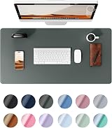 YSAGi Leather Desk Mat Large 60x35 cm Non-Slip Waterproof Dark Green