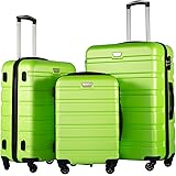COOLIFE Luggage 3 Piece Set Suitcase Spinner Hardshell Lightweight TSA Lock 4 Piece Set