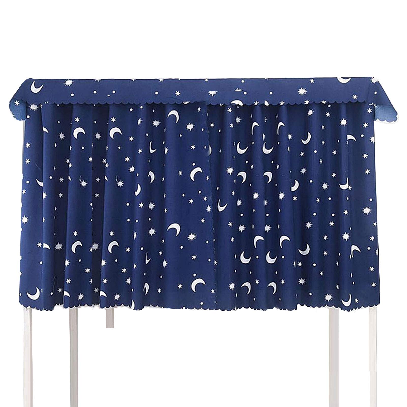 Millya Student Domitory Blackout Bed Curtain Galaxy Starry Bed Canopy Mosquito Nets Bunk Bed Tent (2PC+1Top Curtain(1.15 * 2M), Navy Blue Moon)
