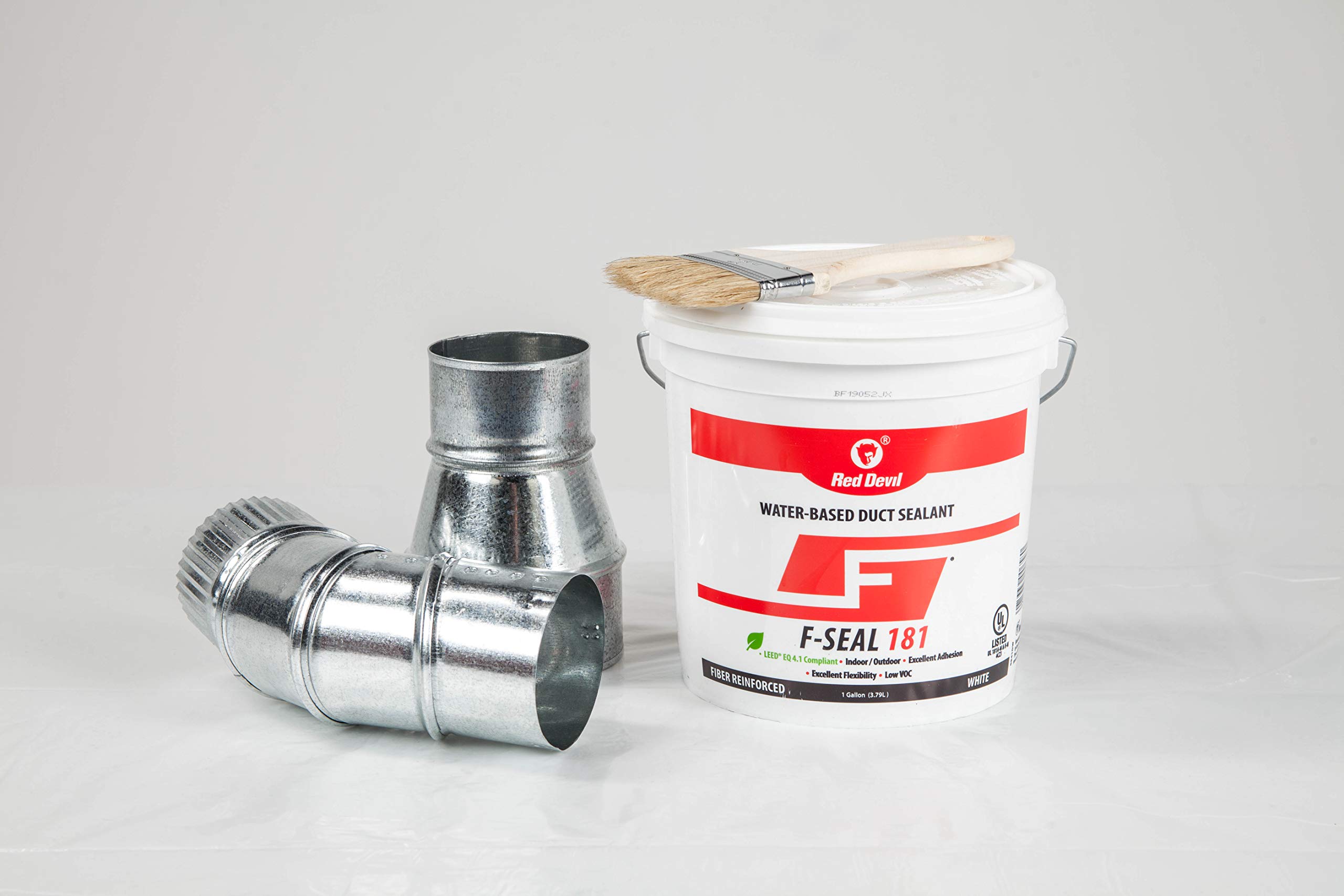 Red Devil 0841DW F-Seal 181 Fiber Reinforced Water Based Duct Sealant, 1 Gallon, White