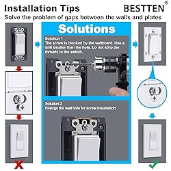 BESTTEN 5-Gang Screwless Wall Plate, Decorator