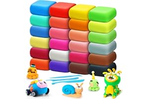 YOPINSAND Air Dry Clay 24 Colors, Modeling Clay for Kids, DIY Molding Magic Clay, Gift for Kids Boys Girls