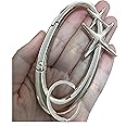 MORWLAT Star Carabiner Y2K Keychain, Extra-Large Shiny Chrome Karibiner, Minimal Stainless Steel for Men&Women