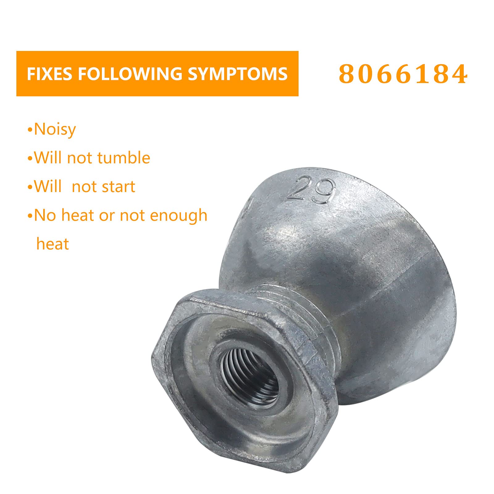 8066184 Dryer Motor Pulley & 341241 Dryer Drum Belt by AMI PARTS Compatible with Whirlpool Maytag Kenmore Dryer -Replaces AP6011686