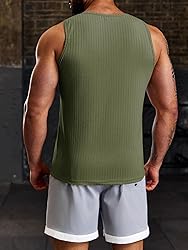 Runcati Men's Workout Tank Tops Sleeveless Ribbed