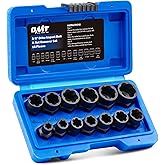 Orion Motor Tech Impact Nut and Bolt Extraction Tool Set, Rusted Damaged Stripped Nut and Bolt Remover Tool Kit, Nut Bolt Ext