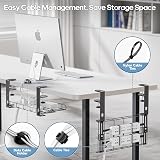 KDD Desk Cable Management Tray Clamp Mount Adjustable 5.3"-8.07" Width No Drill view 3