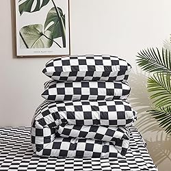Houseri Plaid Comforter Set Queen Colorful