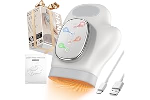 YNSZAS Professional Hand Massager with Heat Compression Therapy, 3 Massage 4 Temperatures 5 Compression Pain Relief Glove, Arthritis & Wrist Carpal Tunnel Neuropathy Circulation, Gifts for Women/Men