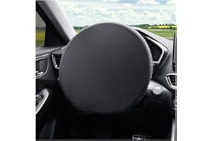 CXCCOI Car Steering Wheel Cover Sun Shade,Silver-Coated Cloth Car Wheel Cover for Blocking Sun & Heat,Universal 18 Inch Steering Wheel Shield Car Accessories Interior for Car Truck SUV