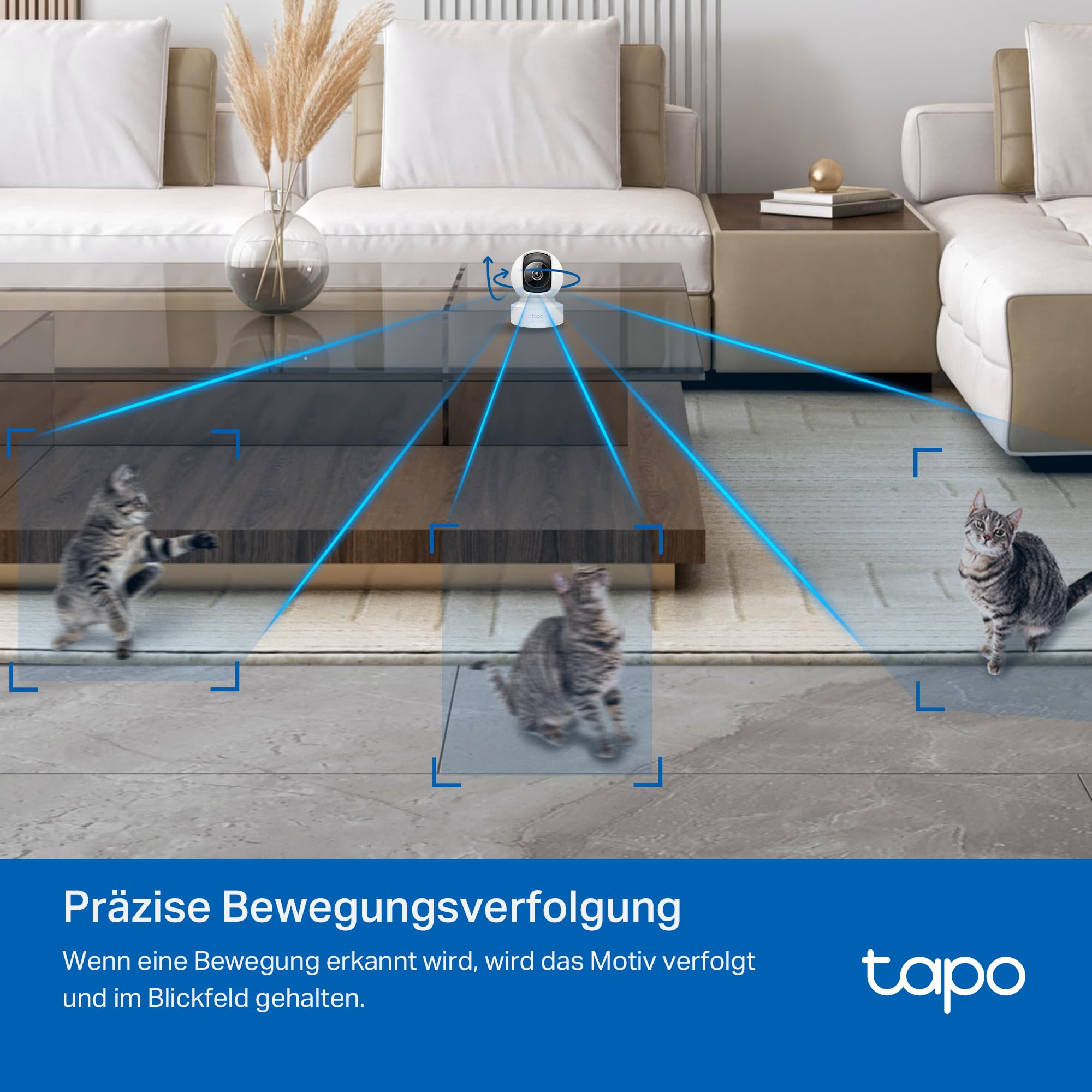 Tapo C232 360° KI-WLAN-Überwachungskamera, Ethernet/WLAN, 3K 5MP, Bewegungsverfolgung, Nachtsicht, Zwei-Wege-Audio, kompatibel mit Alexa und Google Assistant, MicroSD-Karte Bis zu 512 GB 9