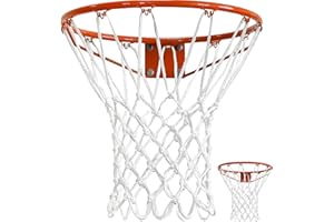 IHANDIY Basketball Net Heavy Duty Outdoor - 7.16 Oz, 12 Loops All-Weather Anti-Whip Professional Heavy Duty Basketball Nets Replacement, Suitable for Basketball Hoop Outdoor/Pool Basketball Hoop