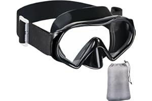 Aegend Snorkel Mask Goggles with Nose Cover with Adjustable Soft Knitted Strap, Panoramic 180° View, Anti-Fog Anti-Leak Swim Goggles with Adult&Youth Replacement Snorkeling Gear-Mask Only