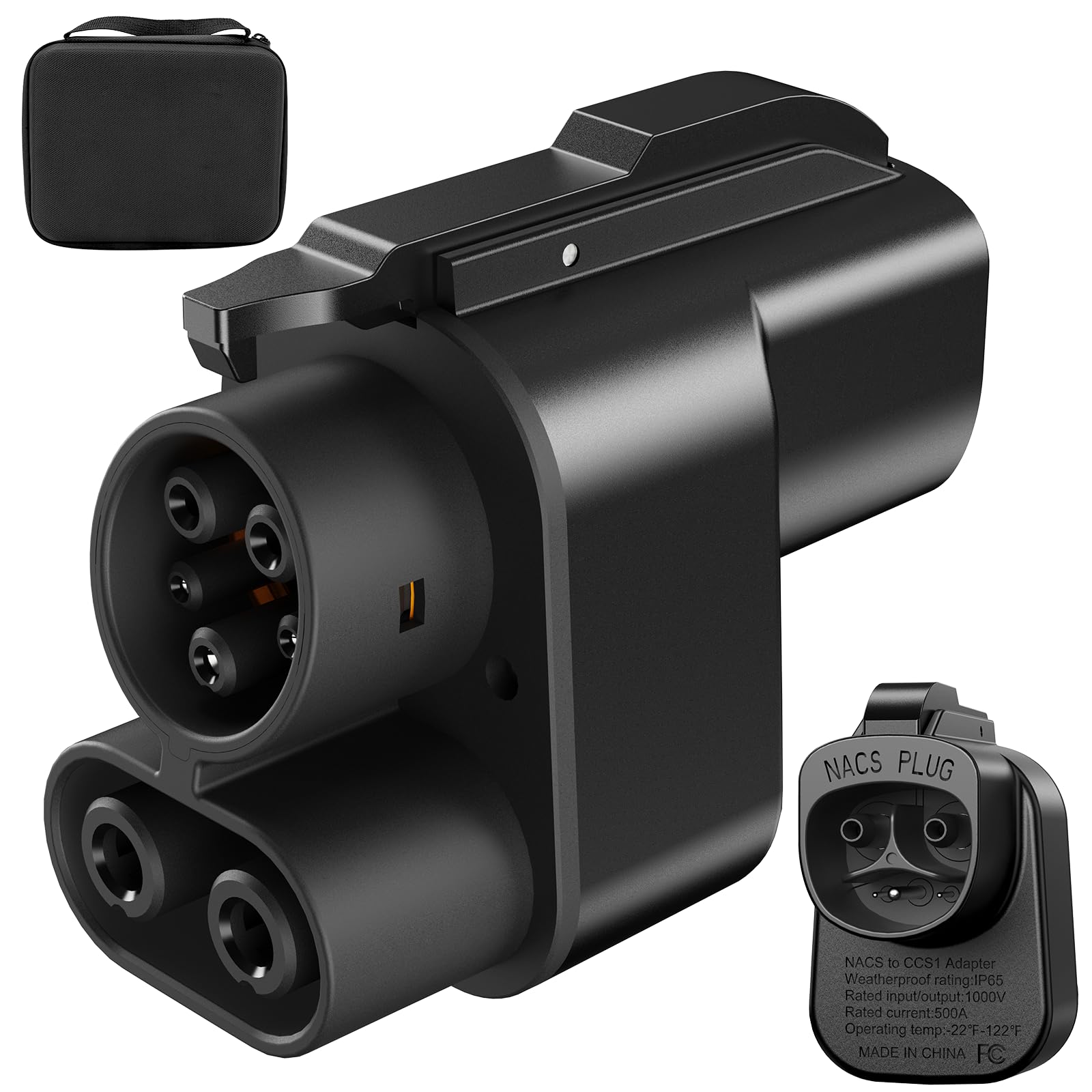 Photo 1 of Blshwez 2025 Upgraded NACS to CCS1 Adapter - Fast Charge NACS to CCS Electric Vehicle Charging Adapter for Ford/Rivian/GM EVs at Tesla Superchargers [Max 500A/1000V]