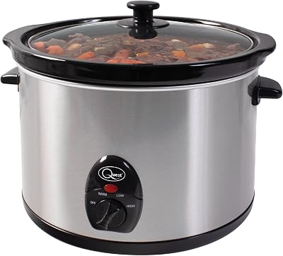Quest 35280 Slow Cooker 5 L Compact Stainless Steel 320W 3 Settings
