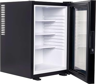 Corby Eton 40L Glass Door Minibar Fridge Silent LED Light Adjustable Shelves