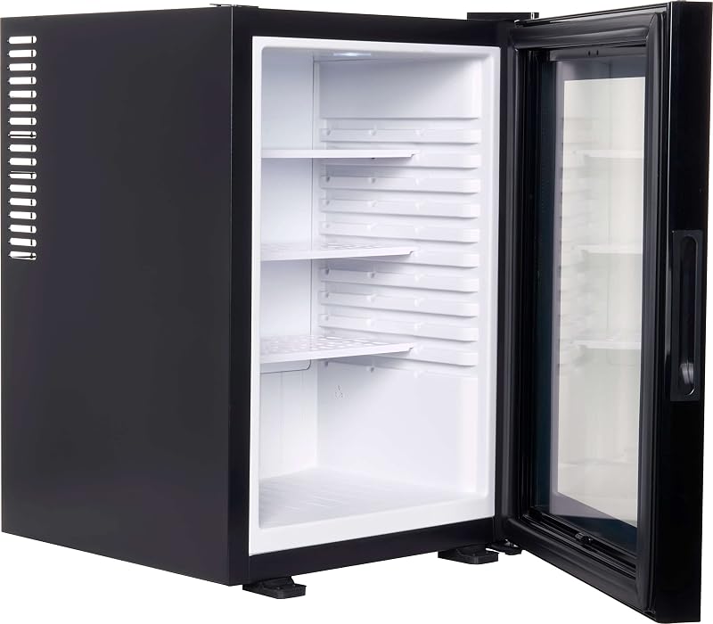 Corby Eton 40L Glass Door Minibar Fridge Silent LED Light Adjustable Shelves