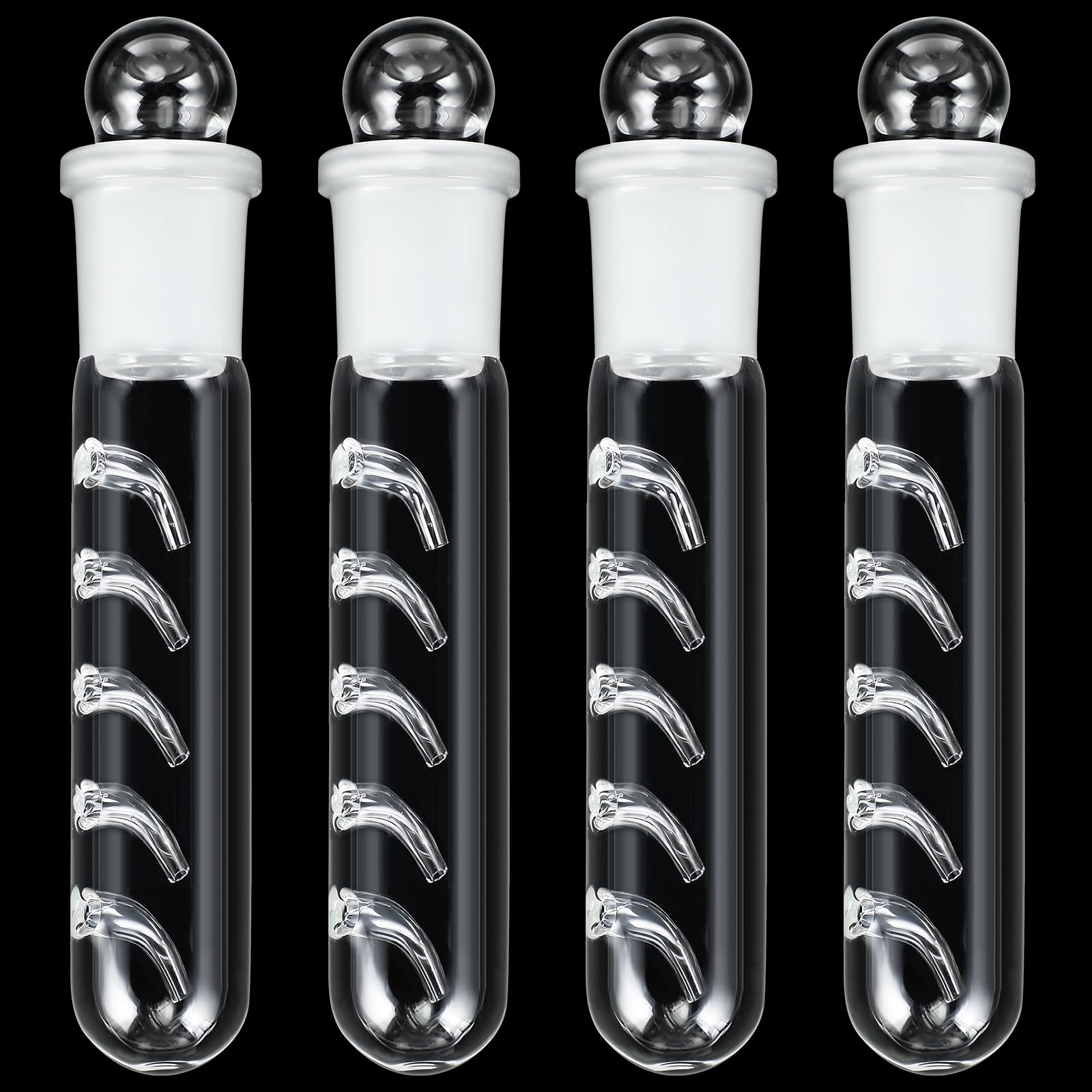 Photo 1 of Qualirey 4 Pack Planaria Catch Trap for Aquarium Snail Leech Clear Glass Planaria Trap for Dwarf Shrimp Red Cherry Shrimp Tank(5 Holes)