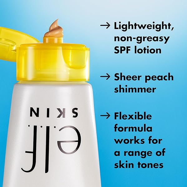 E.L.F. SKIN SUNTOUCHABLE WHOA GLOW SPF 30, SUNSCREEN & MAKEUP PRIMER FOR A GLOWY FINISH, MADE WITH HYALURONIC ACID, VEGAN & CRUELTY-FREE, PACKAGING MAY VARY, SUNBEAM