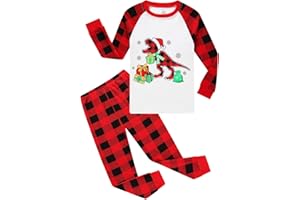 Demifill Toddler Boys Christmas Reindeer Pajamas Kids Holiday Pajamas Girls Snowman Sleepwear Santa Pjs