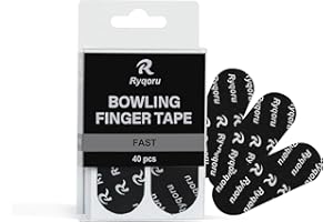 Ryqoru 40 PCS Bowling Thumb & Finger Tape, Fast Release Pre-Cut Insert Tape for Thumb Hole, Grip & Skin Protection, Breathable, No Residue, Black