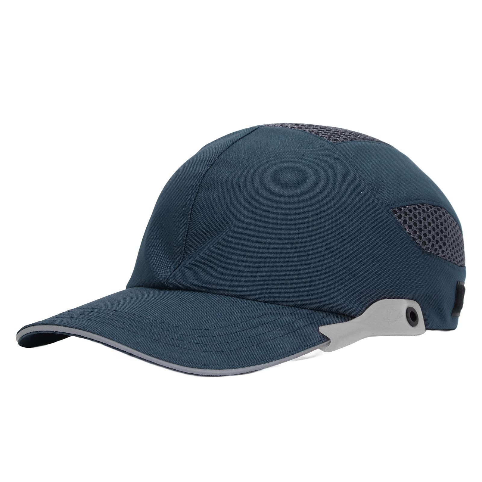 Adjustable Safety Bump Cap with Insert Protective Baseball Hat for Welding Tennis Sports (Blue with Grey Edge)