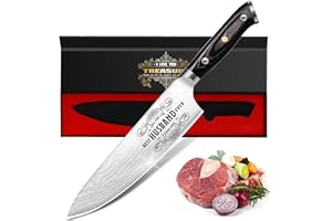 Gifts for Him Husband Men Anniversary Day, 8 inch Professional German Stainless Steel 1.4116 Chef Knife, Engraved Best Husband Ever Knife Gift, Easter Anniversary Birthday Gift for Men Husband Him