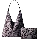 Leopard Print Tote Bag Cheetah Purse for Women Large Capacity Hobo Bags Animal Printing Shoulder Bag