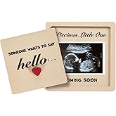 Vrnikhub Ultrasound Picture Frames - Pregnancy Announcement for Grandparents Wooden Surprise Box keepsake Baby Announcement Sign Pregnancy Reveal Gifts for Husband, Grandma, Friends, Auntie, Uncle