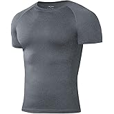 Niksa Men's Compression Shirts, Compression Shirts for Men Short Sleeve Athletic, Quick Dry Workout T Shirts Base Undershirt