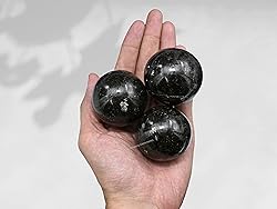 Nuummite Crystal Ball with Stand - 2" Inches