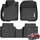 YITAMOTOR Floor Mats Compatible with Honda 2017-2022 CR-V, 1st & 2nd Row All Weather Protection, Black