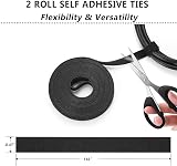 N NOROCME Cable Management Organizer Kit 152pc Black Wire Sleeve Holder Ties view 6