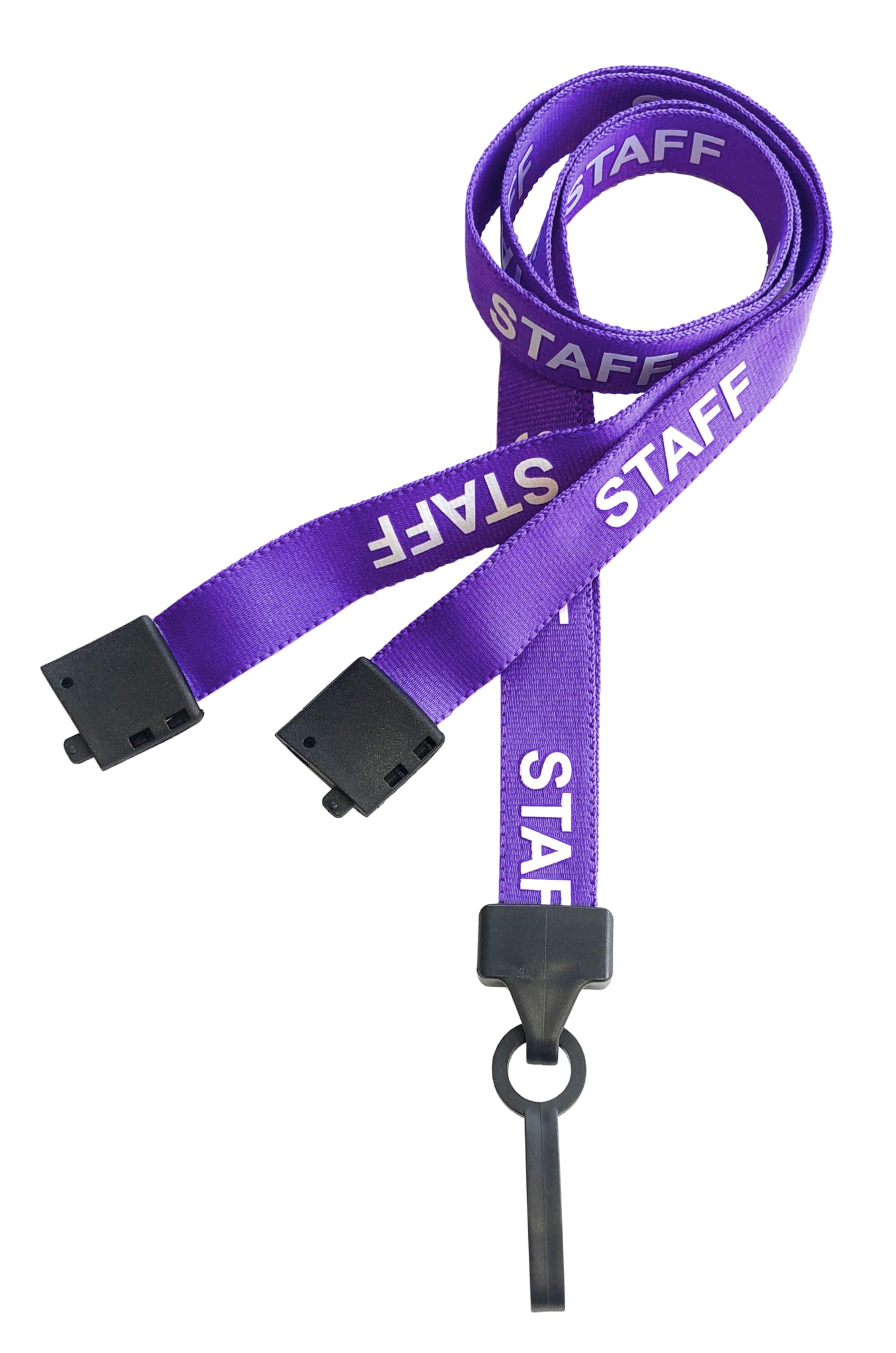PCL Media ltd® Purple Staff Neck Strap Lanyard ID Card Holder with Plastic Clip and Safety Breakaway Catch - (Pack of 25) Staff Lanyard