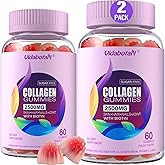 Sugar Free Collagen Gummies for Women, Super Strength 2500mg Hydrolyzed Collagen Peptides Gummies with Biotin,Vitamin D3,E,C,