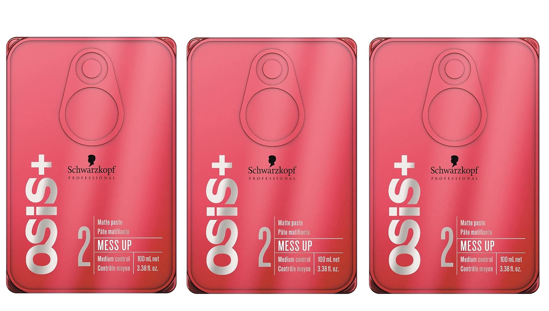 Schwarzkopf 3 x Osis Mess Up Structure paste 100 Ml