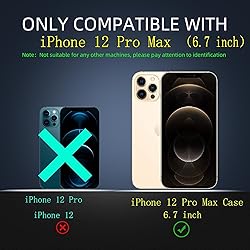 FRLMOOES for iPhone 12 Pro Max Case with 2 Screen