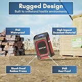 DigiFunk Work Site Radio USB Rechargeable DAB+ FM Bluetooth IP65 Red view 2