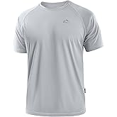 Pudolla Men's Rashguard Swim Shirts Short Sleeve UPF 50+ Sun Protection SPF Quick Dry Lightweight Water Fishing Beach Shirt