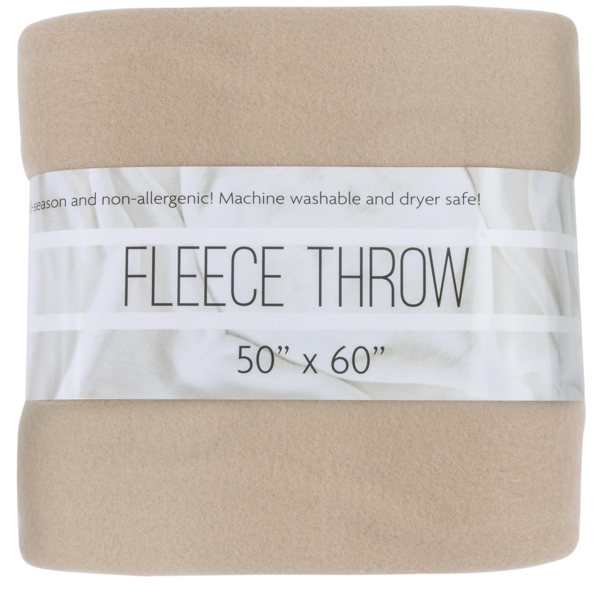 Trail maker 50x60 Throw Blankets, Fleece Throw Blanket for Livingroom, Couch, Chair, Bed (Sandy Khaki)