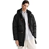 Orolay Men's Thickened Down Jacket Hooded Winter Puffer Jacket with 6 Pockets